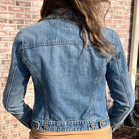 GAP Vintage Y2K Cropped Denim Jacket SZ S! EUC! - Picture 9 of 16